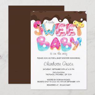 Sweet Baby ist unterwegs (unisex Schokolade) Einladung