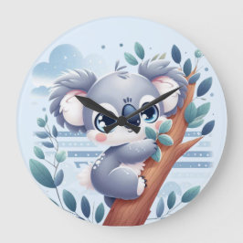 Sweet Baby Koala - Large Clock Große Wanduhr
