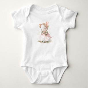 Sweet Baby Mouse Mäuse mit Kleid und Blume Strampler