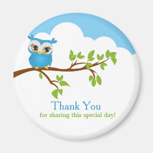 Sweet Baby Owl Boy Danke Magnet