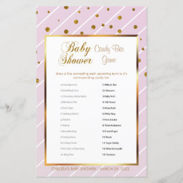 Sweet Baby Pink and Gold Baby Dusche - Candy Bar