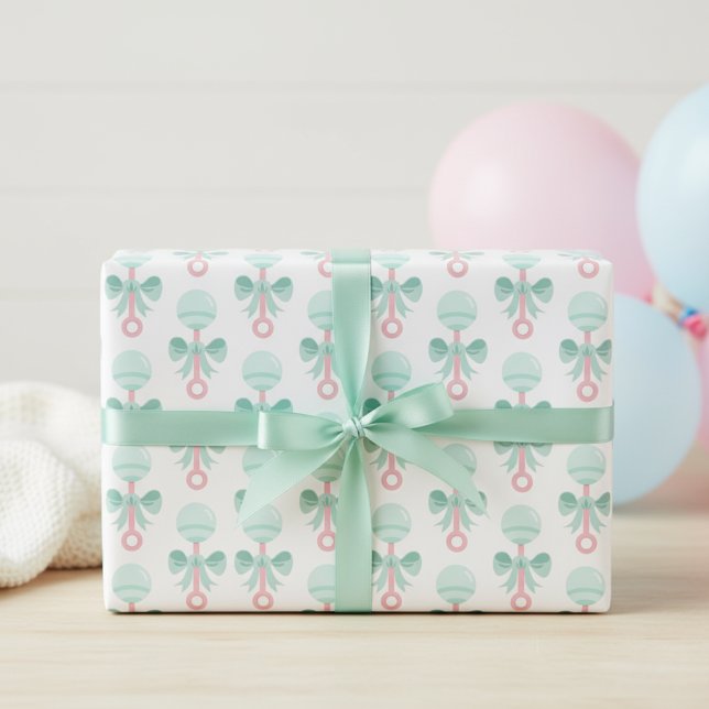 Sweet Baby Rattle Gift Wrap Geschenkpapier Set (Sweet Baby Rattle Gift Wrap)