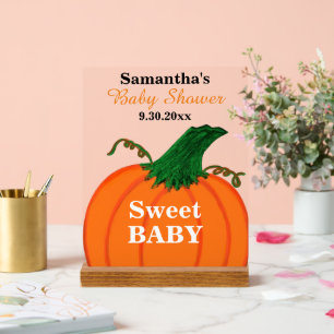 Sweet Baby Shooter Orange Pumpkin Acrylschild