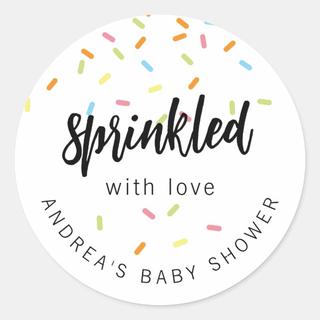 Sweet Baby Sprinkle Runder Aufkleber (Vorderseite)