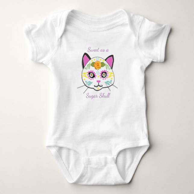 Sweet Baby Sugar Skull Bodysuit Strampler (Vorderseite)