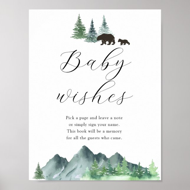 Sweet Baby wünscht Baby Dusche Gästebuch Schild (Vorne)
