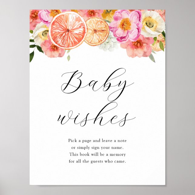 Sweet Baby wünscht Baby Dusche Gästebuch Schild (Vorne)