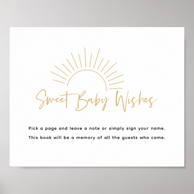 Sweet Baby wünscht Boho Sunshine Poster (Vorne)