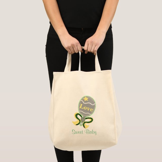 Sweet Baby Yellow Green Baby Sac fourre-tout de bé (Devant (produit))