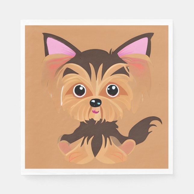Sweet Baby Yorkie Serviette (Vorderseite)
