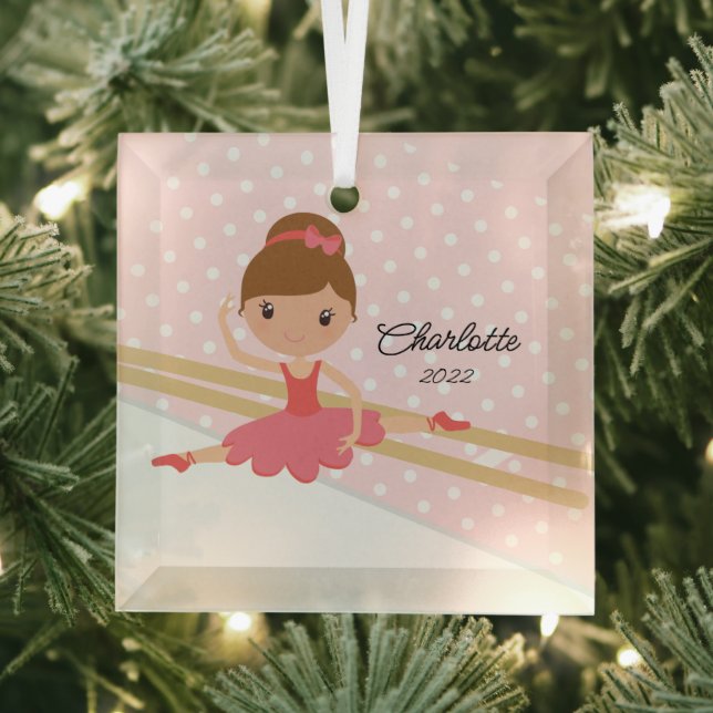 Sweet Ballerina Ballerina Ballet Tanz Weihnachten Ornament Aus Glas (Insitu)