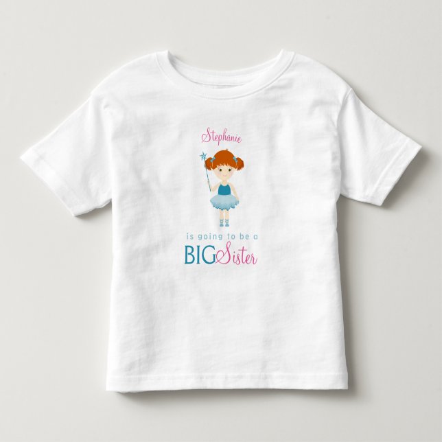 Sweet Ballerina Big Sister Kleinkind T-shirt (Vorderseite)