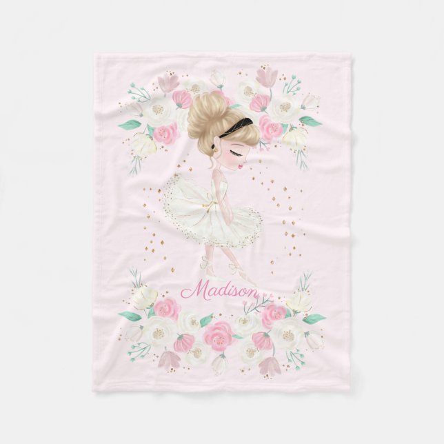 Sweet Ballerina Personalisiert Fleecedecke (Vorderseite)