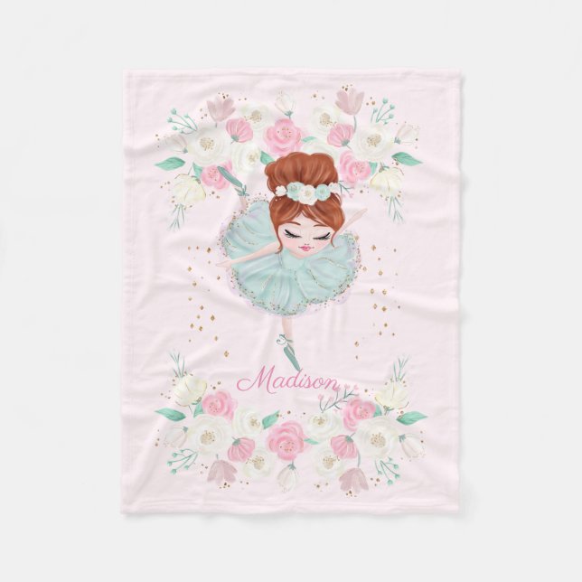 Sweet Ballerina Personalisiert Fleecedecke (Vorderseite)