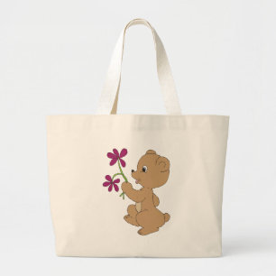 Sweet Bear Art Drawn Baby Brown Bären Art Jumbo Stoffbeutel