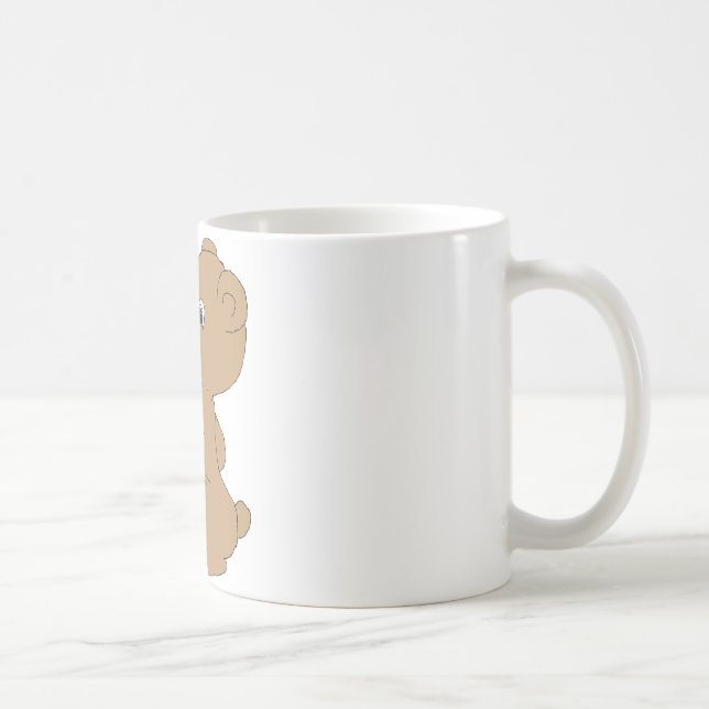 Sweet Bear Art Drawn Baby Brown Bären Art Kaffeetasse (Rechts)
