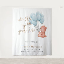 Sweet Bear Baby Dusche Blue Ballon Begrüßungszeich
