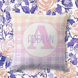 Sweet bébé fille coussin personnalisé