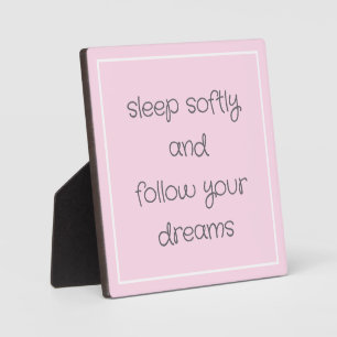 Sweet Bedtime Words Art Fotoplatte
