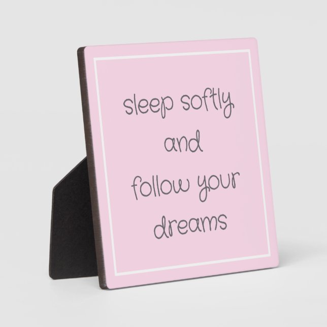 Sweet Bedtime Words Art Fotoplatte (Vorderseite)