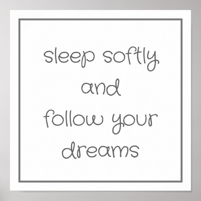 Sweet Bedtime Words Wall Art Poster (Vorne)