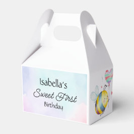 Sweet Bee First Birthday Personalized Geschenkschachtel