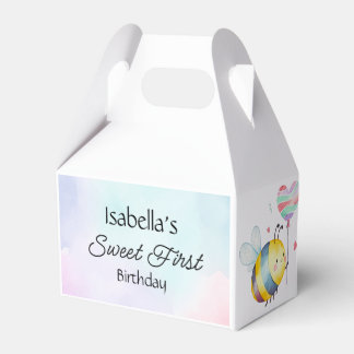 Sweet Bee First Birthday Personalized  Geschenkschachtel