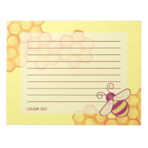 Sweet Bee Honeycomb Custom Notepad Notizblock