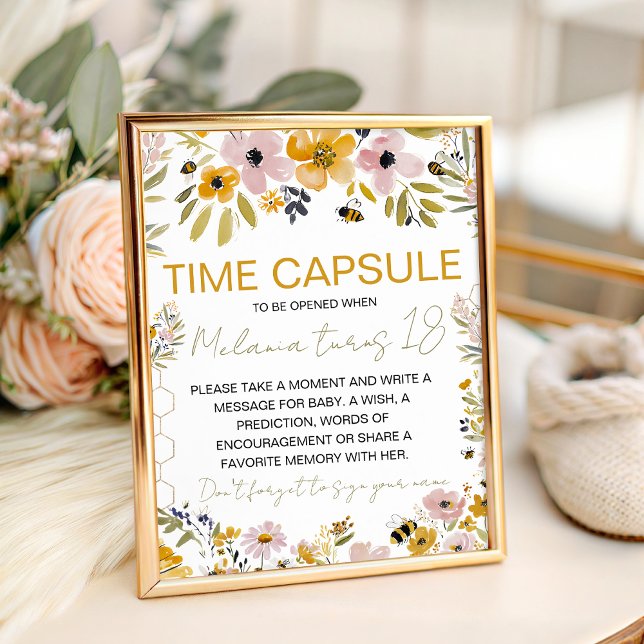 Sweet Bee One Time Capsule Table Sign Sockelschild (Von Creator hochgeladen)