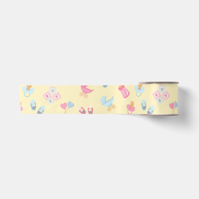 Sweet Beginnings Baby Wrapping Paper –Matte Finish Satinband (Vorderseite)
