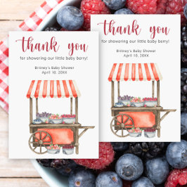 Sweet berries baby shower - thank you dankeskarte