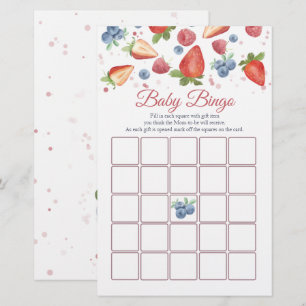 Sweet Berry Baby Shower Bingo Game