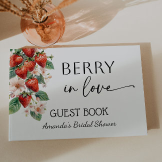 Sweet Berry in Love Strawberry Bridal Shower Gästebuch