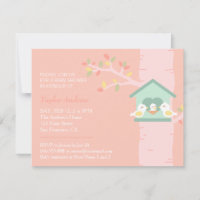 Sweet Birdhouse Nest Bird Spring Pink Baby Dusche