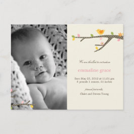 Sweet Birdie Baby Birth Ankündigung