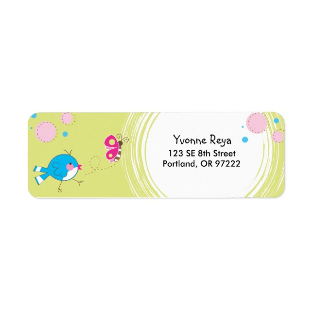 Sweet Birdie Return Address Label (Vorne)