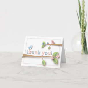 Sweet Birdie Vielen Dank Note Card Dankeskarte