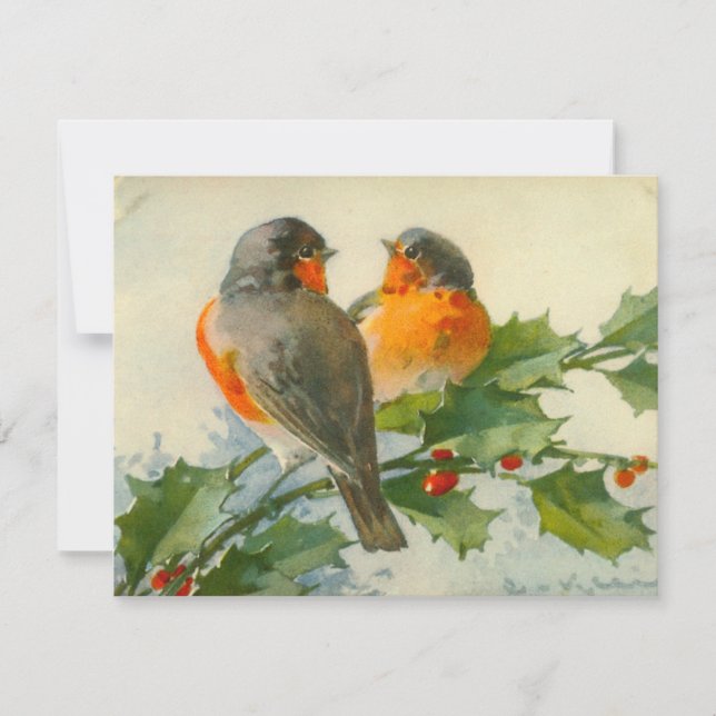 Sweet Birds Vintag Postcard - Einladung (Vorderseite)