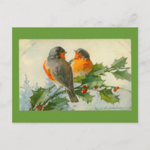Sweet Birds Vintag Postcard Einladung zur Print Ca