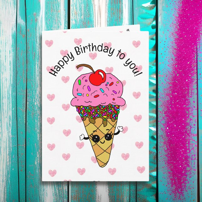 Sweet Birthday Card für sie | Eiscreme Karte (Von Creator hochgeladen)