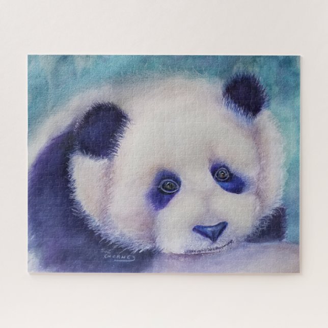 Sweet Black and White Panda Bär (Horizontal)
