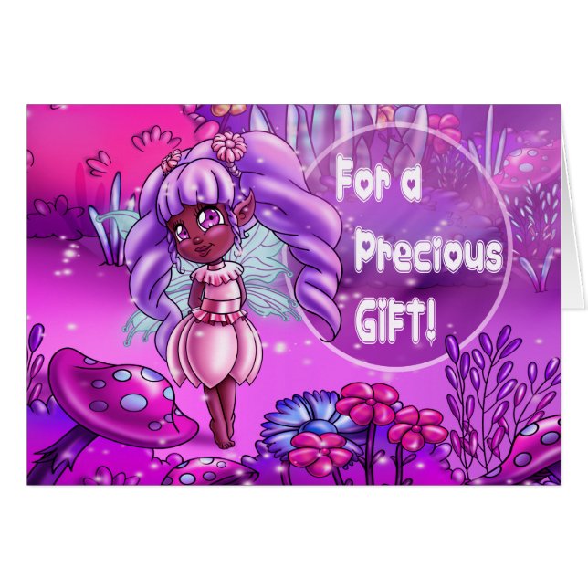 Sweet Black Fairy Birthday (Vorderseite (Horizontal))