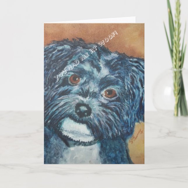 SWEET BLACK HAVANESE | Grußkarte Karte (Vorderseite)