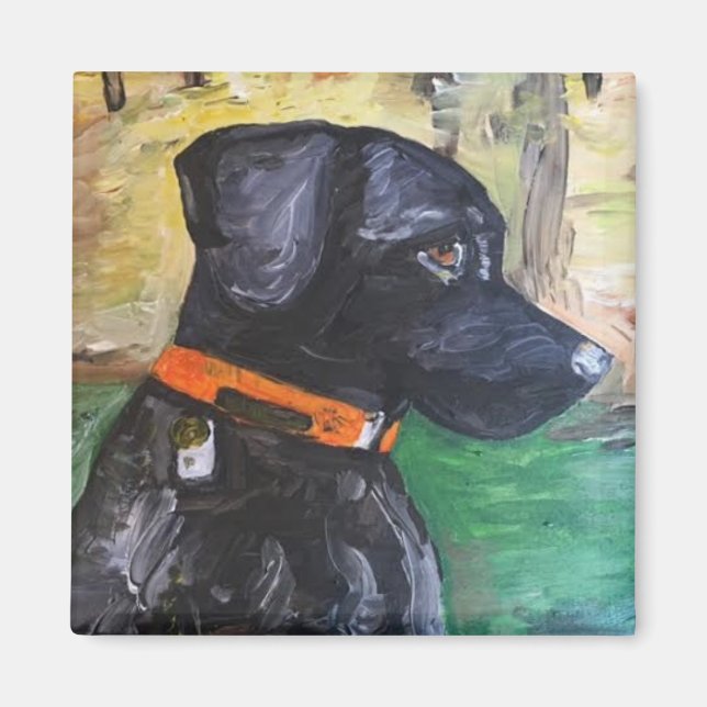 Sweet Black Lab Magnet von Willowcatdesigns (Vorne)