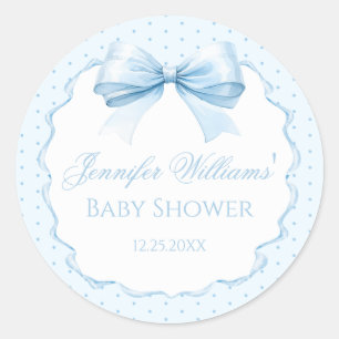 Sweet bleu arc bébé garçon douche merci sticker