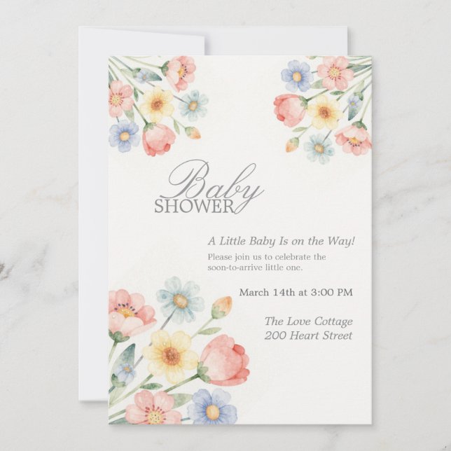 Sweet Bloom Invitation (Devant)