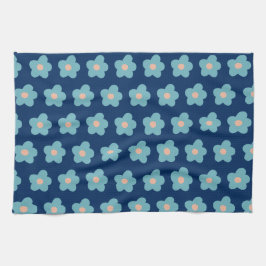 Sweet Blue Blüten für die Marine Geschirrtuch