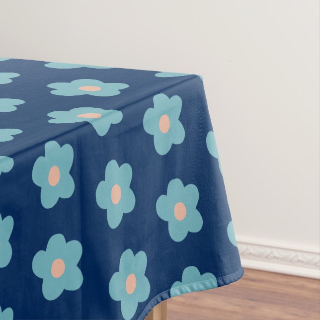 Sweet Blue Blüten für die Marine Tischdecke (Beispiel)
