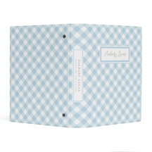 Sweet Blue Gingham Baby Foto Book Mini Binder