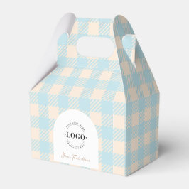 Sweet Blue Gingham Company Business Werbeaktion Ge Geschenkschachtel